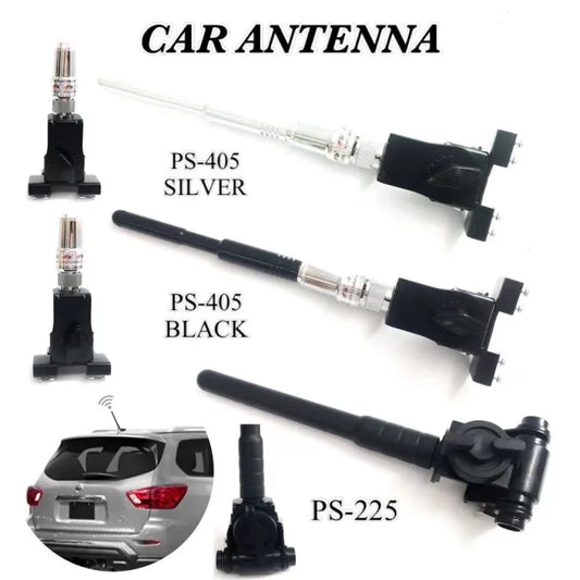 Universal Metal Silver And Black Tone Screw Fixing Car Roof Decorative Antenna Aerial
