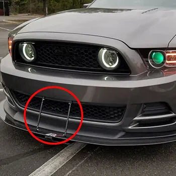2 PCS Black Universal 15 CM Adjustable Front Bumper Lip Splitter Strut Rod Tie Support Bar For All Cars