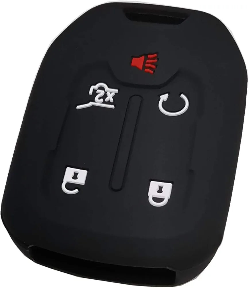 Smart Key Fob Cover Case Protector Fit for GMC Acadia Terrain Yukon Chevrolet Suburban Tahoe Keyless Entry Remote Fob Skin Jacket Holder Key Protection Case