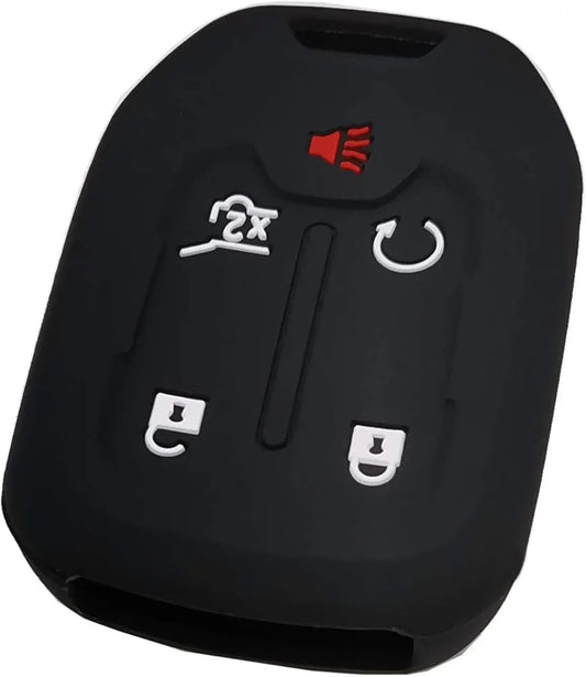 Smart Key Fob Cover Case Protector Fit for GMC Acadia Terrain Yukon Chevrolet Suburban Tahoe Keyless Entry Remote Fob Skin Jacket Holder Key Protection Case