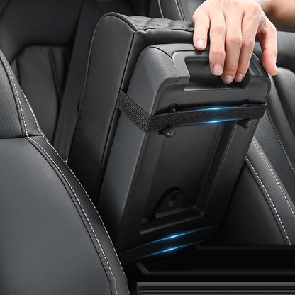 Car Console Armrest Cover with Memory Foam Cushion & Tissue Storage