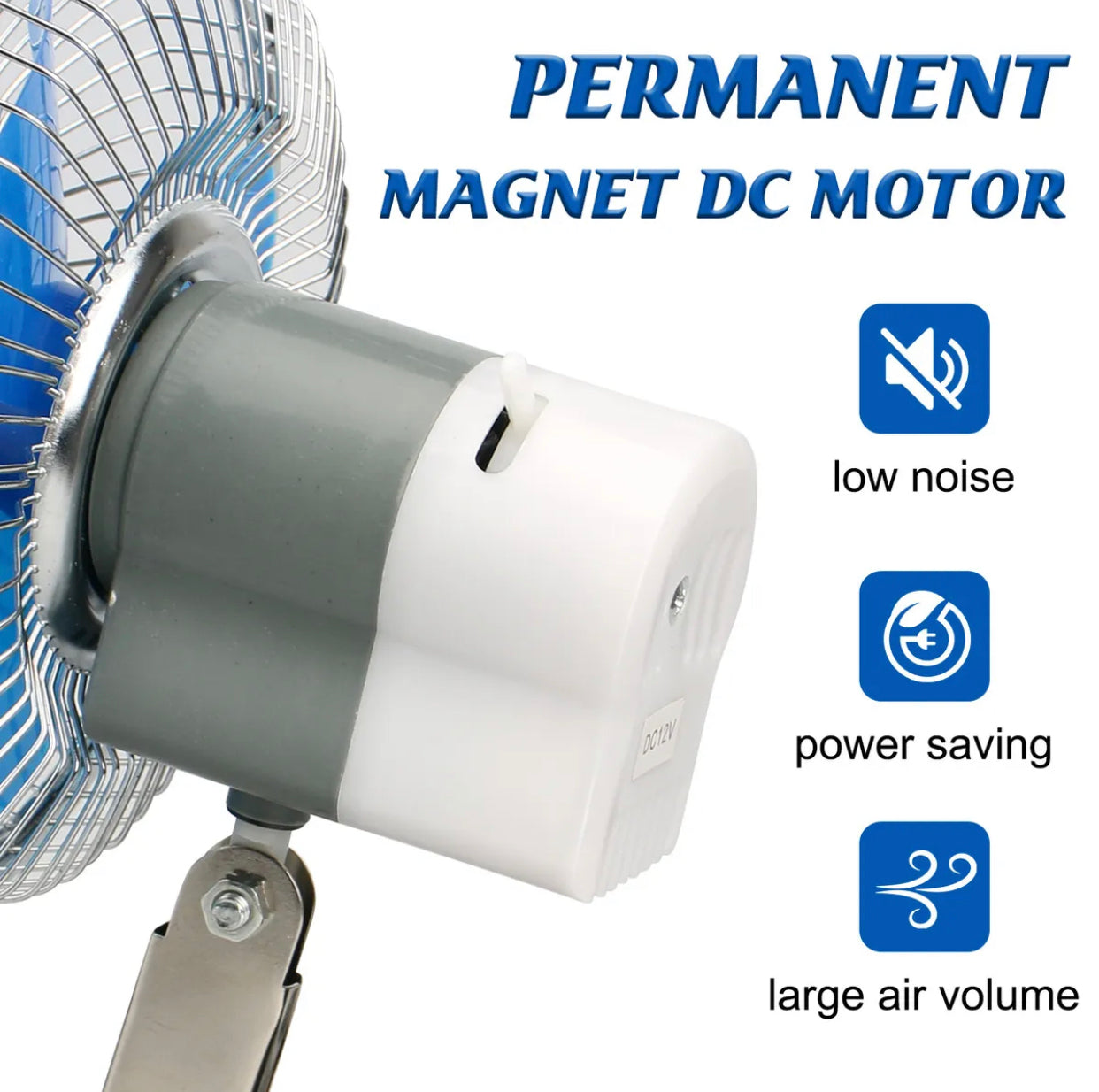 20.8 cm 8 Inch 12V Car Oscillating Fan Vehicle Auto Car Fan with Clip Cigarette Lighter Plug
