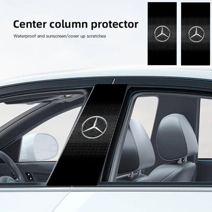 2X Car Window Center Pillar Sticker Trim B-pillar Cover Decals