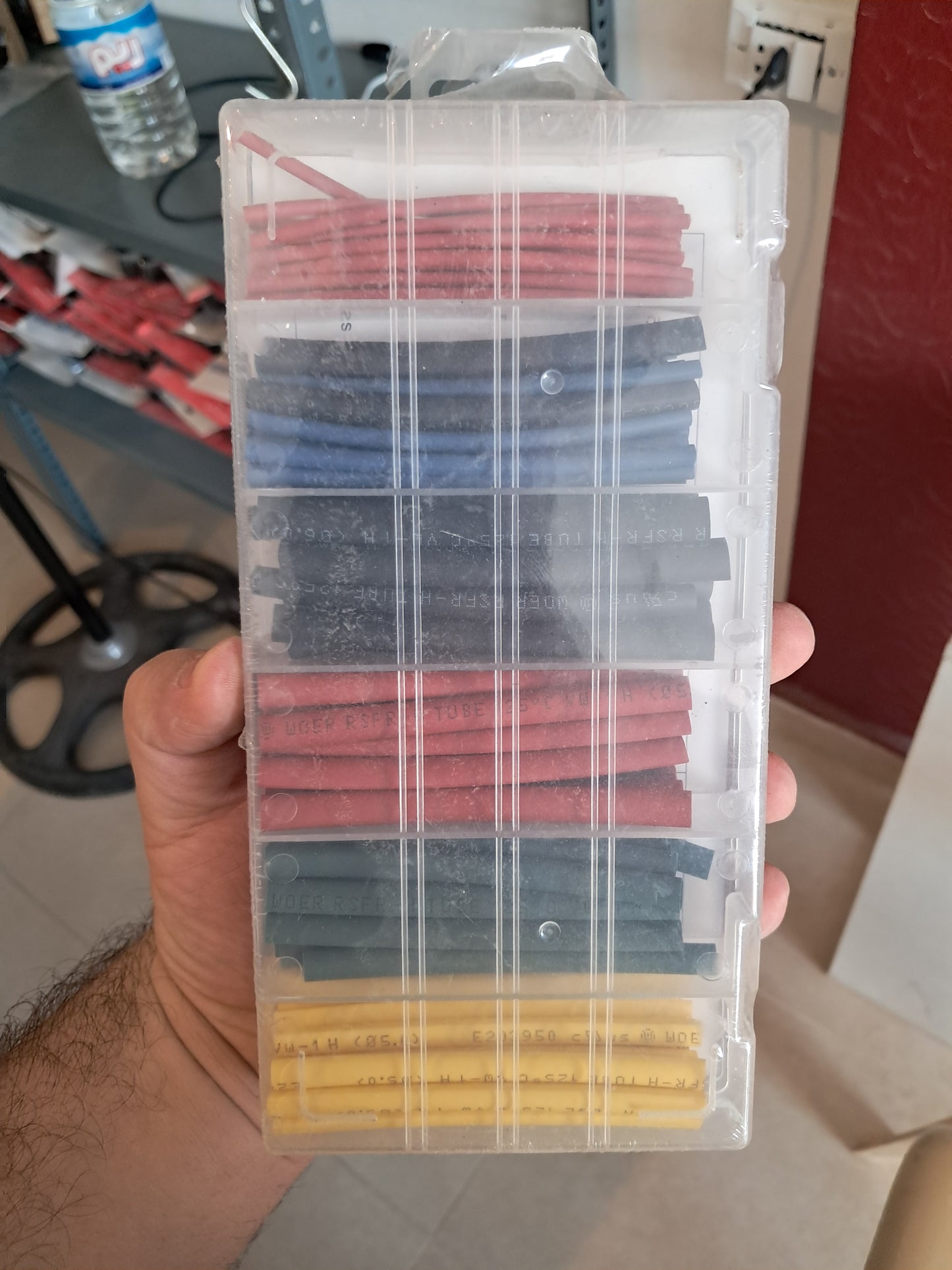 Heat Shrink Sleeve, 100 Pcs 5 Sizes 5 Color Shrink Tube Cable Insulated Sleeve