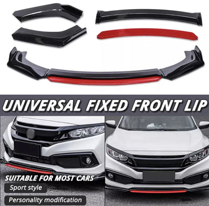4PCS Universal Car Front Bumper Lip Chin Body Kit For All Cars.