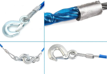 3 Ton Roy Emergency Tow Pull Rope Snatch Strap for Cars (8mm x 4m)