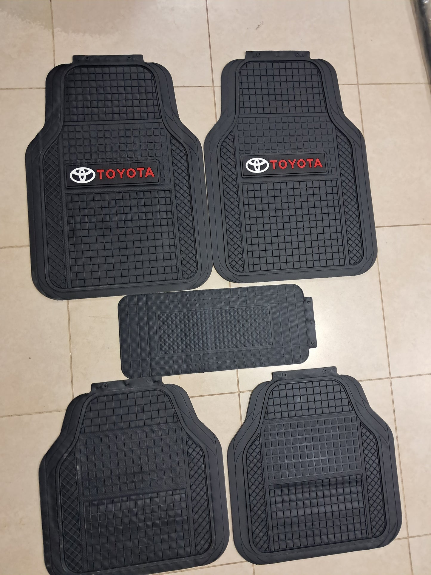 Toyota SportLine Rubber Floor Mats – Anti-Slip All-Season 5 Piece Set