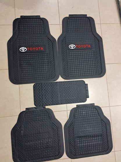 Toyota SportLine Rubber Floor Mats – Anti-Slip All-Season 5 Piece Set