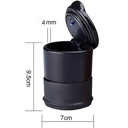 Portable LED Ashtray Cup Holder for Cars/Truck/Auto (Black)