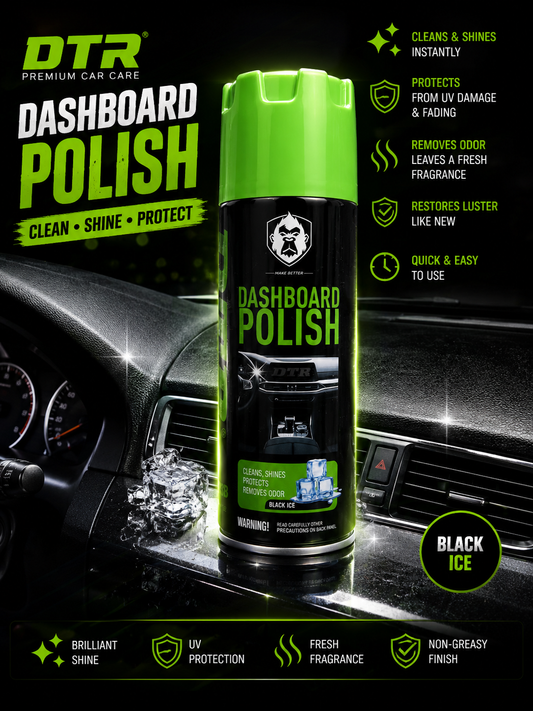 DTR Dashboard Polish And Perfume Cleans, Protects, and Leaves a Pleasant Fragrance, Matte Finish Dashboard Polish Protects and Shines Plastic, Leather, and Rubber Surfaces