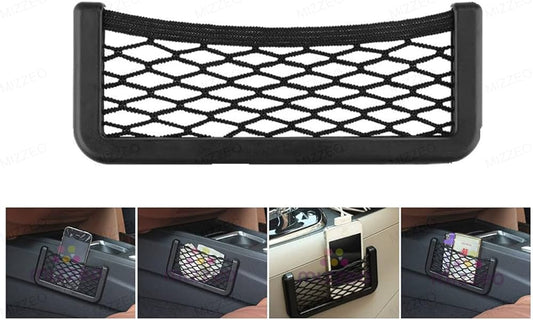 Car Storage Net Back Stick on Car Net Pocket Mesh Car Organizer Car Net Pocket Seat Side Storage for Phone Holder Pocket Organizer