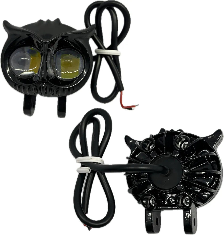 Amar Fog Light Owl Shape Impoted, Auxiliary spot Projector White And Yellow Light for Universal Bike/For ALL Bike/Universal/all Scooty Heavy Materiyal light