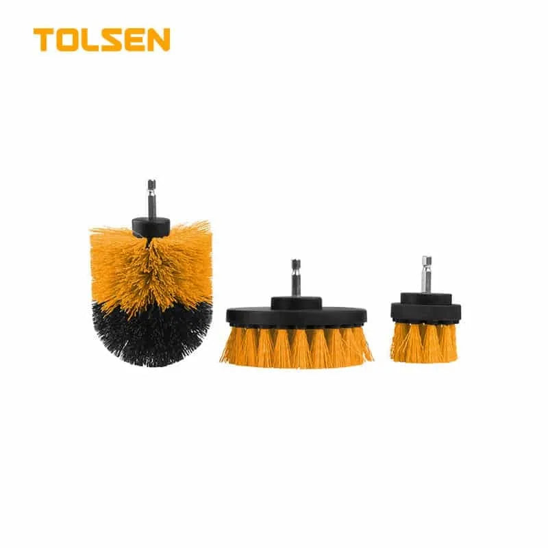3Pcs Drill Brush Set Nylon Hair Power Scrubber Brush Floor Tile Cleaning Brush Drill Scrub Brushes Kit