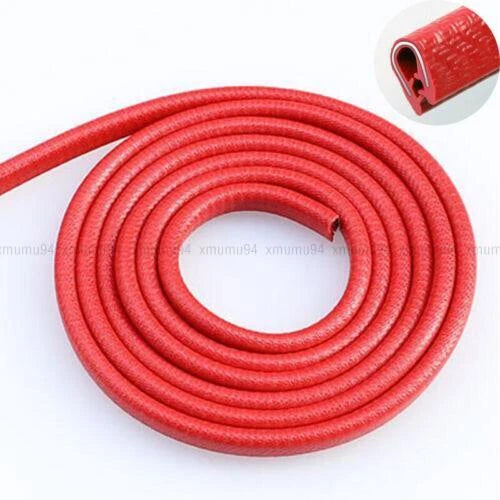 Car Red Door Protection 5 m Rubber Edge Protection for Most Models