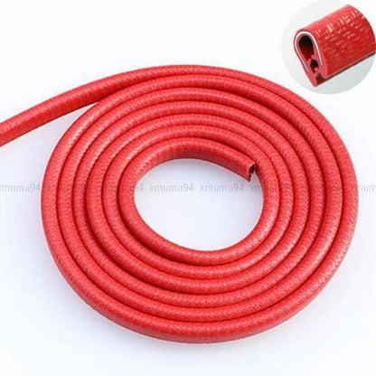 Car Red Door Protection 5 m Rubber Edge Protection for Most Models
