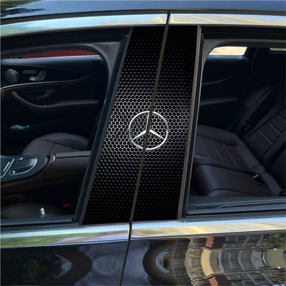 2X Car Window Center Pillar Sticker Trim B-pillar Cover Decals