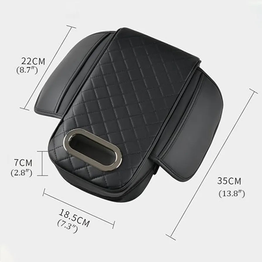 Car Console Armrest Cover with Memory Foam Cushion & Tissue Storage