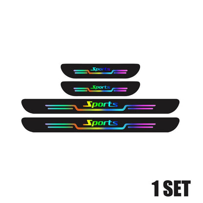 4PCS Car Door Sill Protector Strip Anti Scratch Threshold Bumper Film Sticker