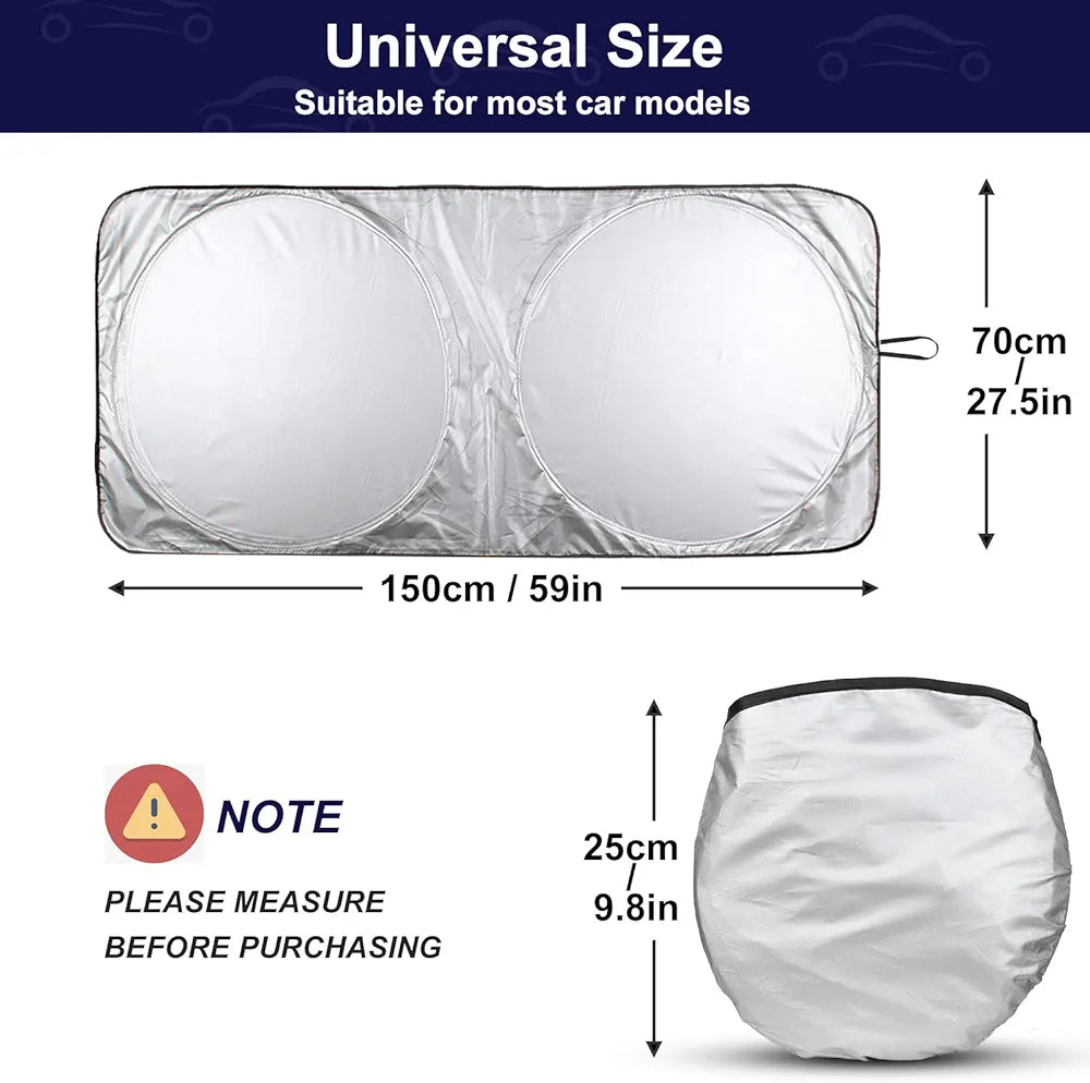 Car Sun Shade for Windscreen, Summer Car Windscreen Sun Protection Sun Visor Windscreen Cover UV Protection