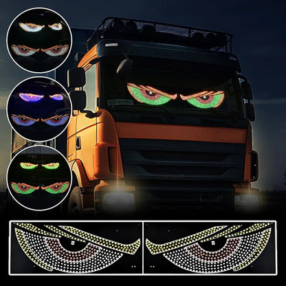 Devil Eyes Light for Cars, 2PCS LED Eyes for Car, Car LED Display, 2025 New Colorful Eye Lamp Soft Screen for Car Trucks Store Window
