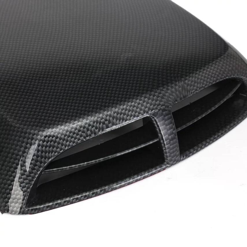 Universal Carbon Fiber Look Car Hood Vent Air Flow Intake Scoop Bonnet Cover