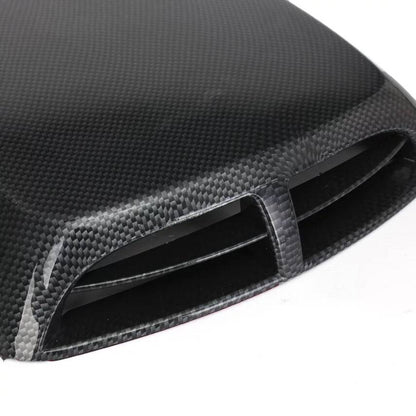 Universal Carbon Fiber Look Car Hood Vent Air Flow Intake Scoop Bonnet Cover