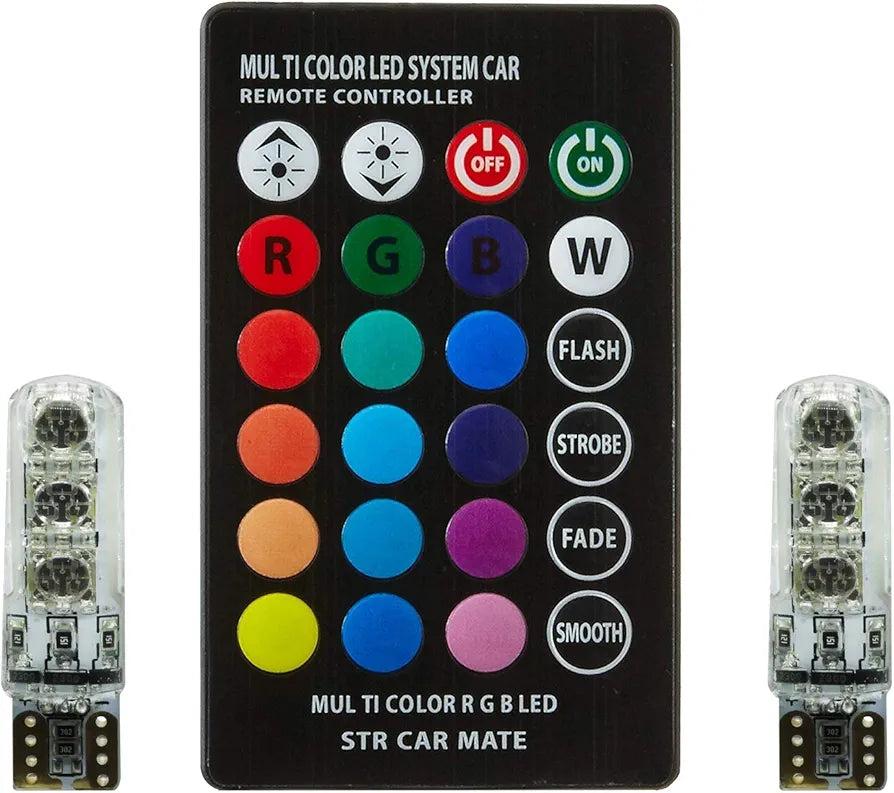 Parking Bulb with IR Remote for All Cars & Bikes (Pack of 2, Small, Multicolor)