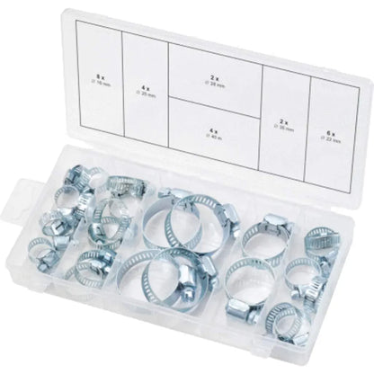 26 pcs Hose Clamp Assortment, 16-40mm