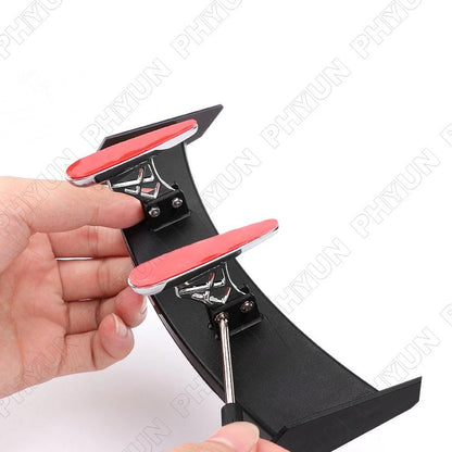 12V Black Mini Solar Energy LED Rear Wing Spoiler Auto Car Trunk Tail Decoration