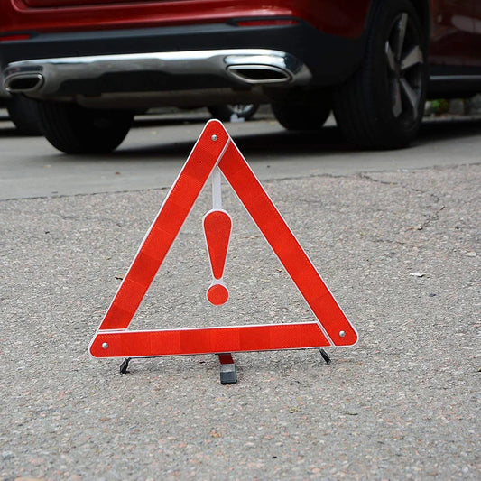 Triangle Reflector,Universal Foldable Emergency Car Truck Van Warning Triangle Signs Road Safety Reflective Exclamation Point Sign Triangle Warning Kit Tool