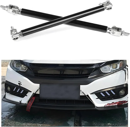 2 PCS Black Universal 15 CM Adjustable Front Bumper Lip Splitter Strut Rod Tie Support Bar For All Cars