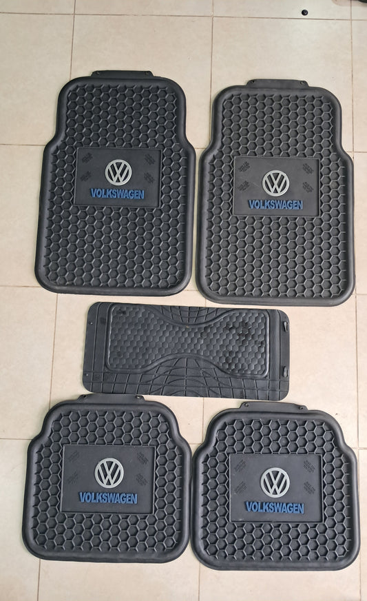 Volkswagen Honeycomb Rubber Floor Mats – Heavy Duty Universal 5PCS Set