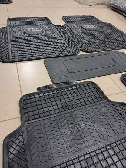 Audi Dynamic Rubber Floor Mats – All-Season Protection 5 Piece Set