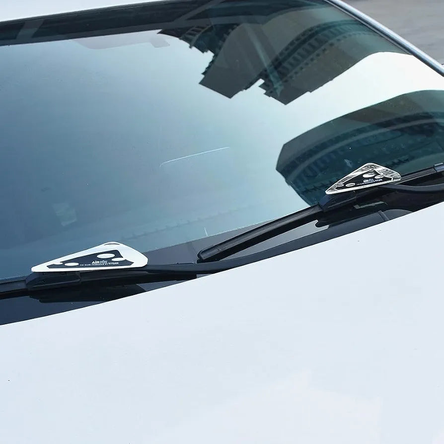 2 Pcs Black Car Windscreen Wiper Stand Windshield Wiper Wing Blade Spoiler Pressure Tablets