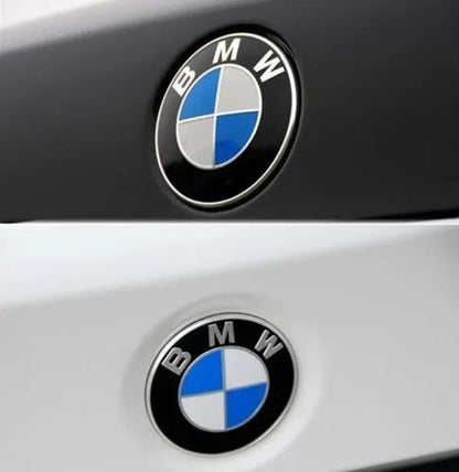 BMW Logo Set with Wheel Center Caps and Steering Wheel Emblem Decal BlueWhite
