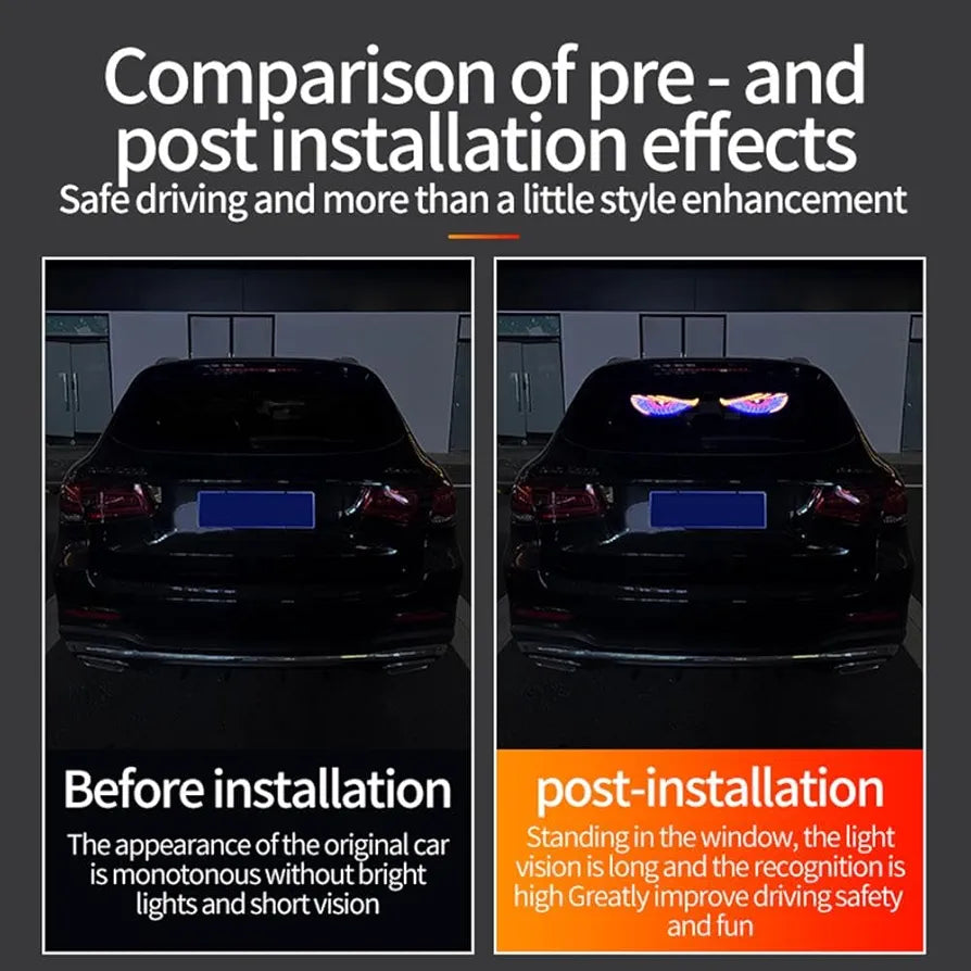 Devil Eyes Light for Cars, 2PCS LED Eyes for Car, Car LED Display, 2025 New Colorful Eye Lamp Soft Screen for Car Trucks Store Window