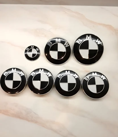 Pack 7 logo bmw embleme badges Black and White