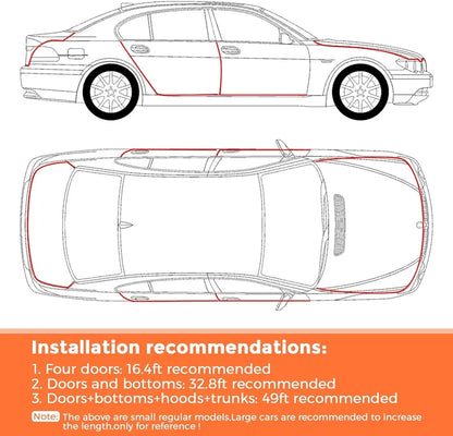 5 Meters Transparent Car edge Protector Strip 5M car edge trim rubber seal protector U-shaped car protection door edge protector, Fit for SUV Sedan MPV and Most Models
