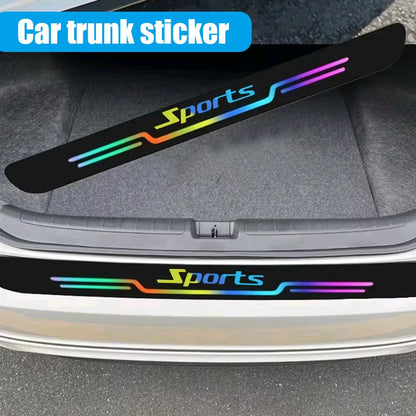 9 Pcs Car Door Sill Protector Strips Kick Plates Anti-Scratch Welcome Pedal Protector Cover Holographic Stickers