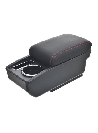 Car Armrest Center Console with Storage Box Leather and Plastic Premium Material with Cup Holder Ashtray USB and Armrest Pads