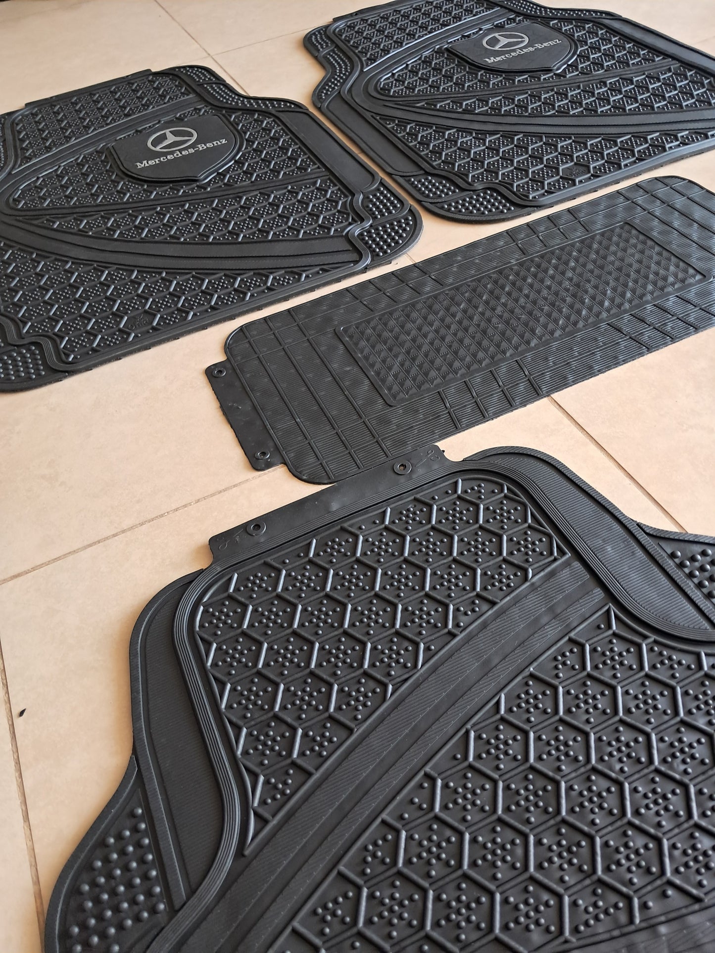 Mercedes Premium Shield Design All-Weather 5PCS Floor Mats Set – Universal Fit for All Vehicles
