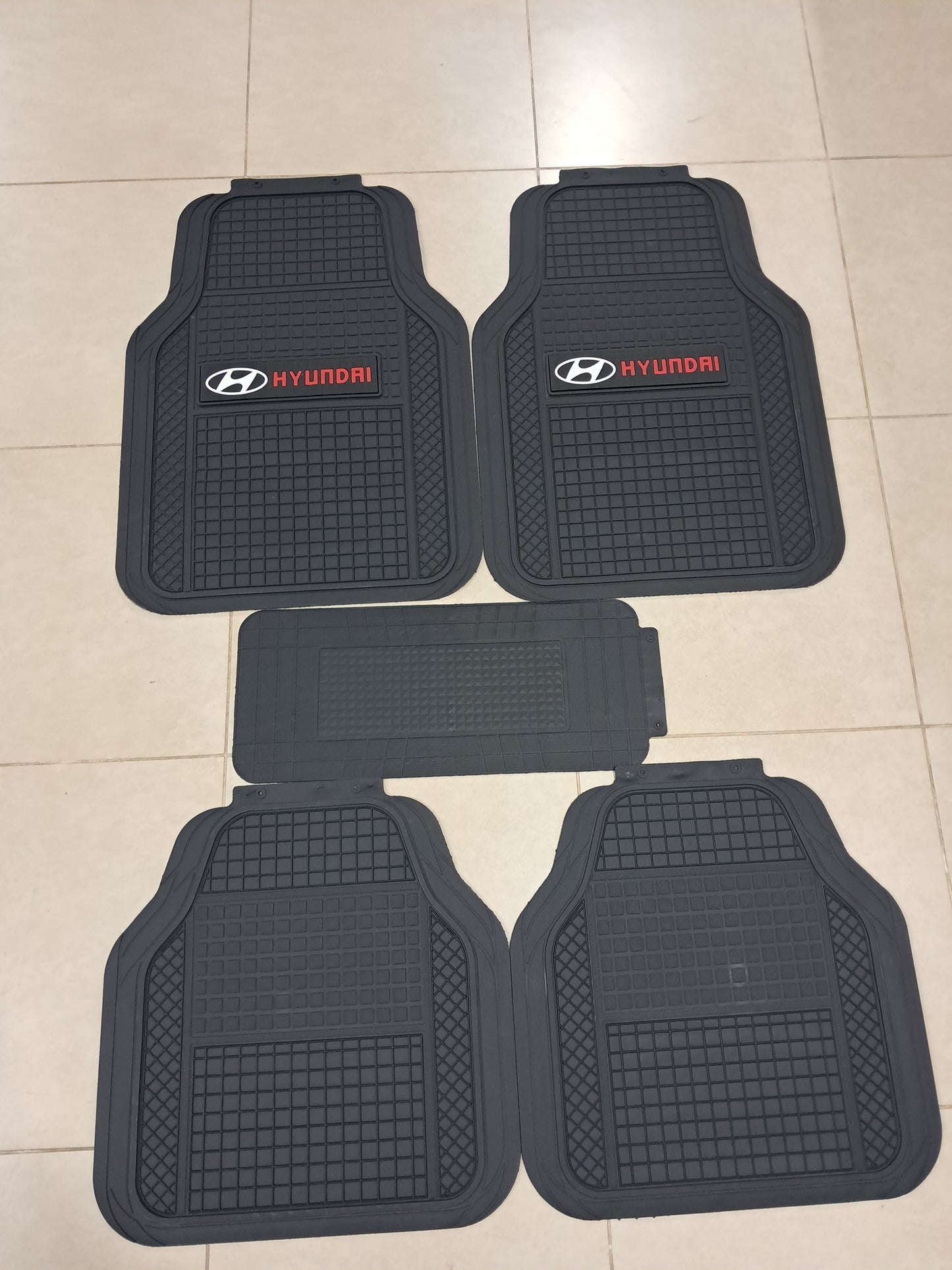 Hyundia SportLine Rubber Floor Mats – Anti-Slip All-Season 5 Piece Set