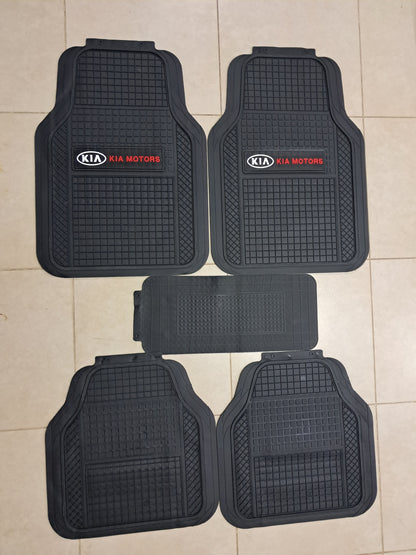 KIA SportLine Rubber Floor Mats – Anti-Slip All-Season 5 Piece Set