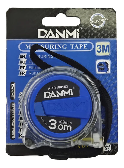 3 meters DANMI Self Locking Gripper Measuring Tape High Carbon Steel Blade