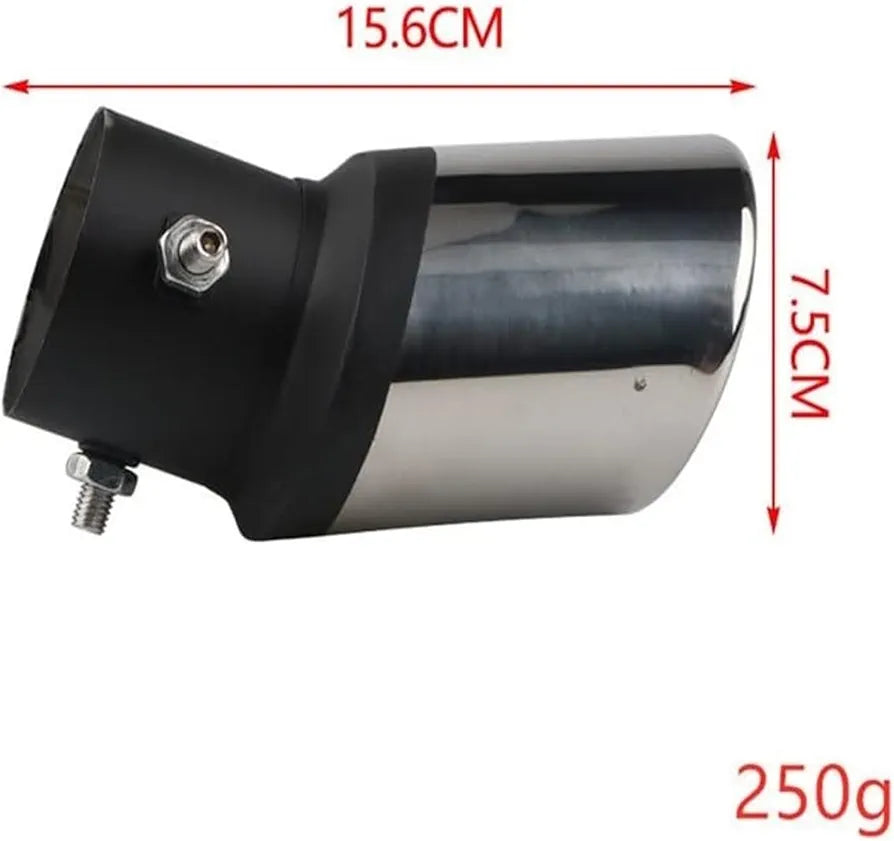 H112BK Car End Pipes 62mm For Single Outlet Universal Car Exhaust Tip Auto Muffler Tail Pipe