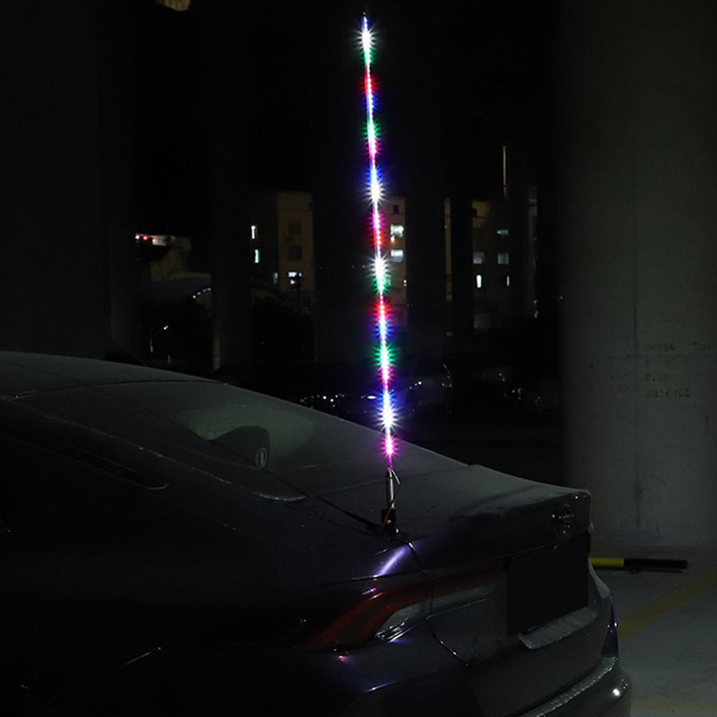 Bluetooth 70 Cm LED Whip,Light Whip,RGB Warning Lights for Car 12V/24V LED Antenna Lights, Illuminated Antenna Whips, Brake Light for , ATV, SUV