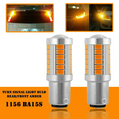 2X LED Amber Yellow Turn Signal Blinker High Power Light Bulbs