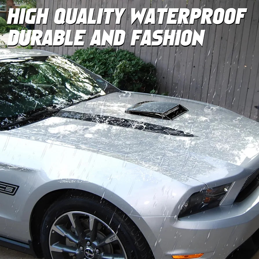 Car Deco Fake Air Vent Bonnet Hood, Universal Fit, Black, Carbon Fiber