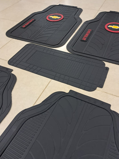 Chevrolet Red Circle Premium Line Rubber Mats – Waterproof Anti-Slip 5 Piece Set