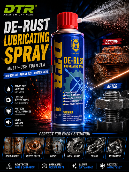 DTR De-Rust Lubricating Spray D400 – Multi-Use Anti Rust Spray